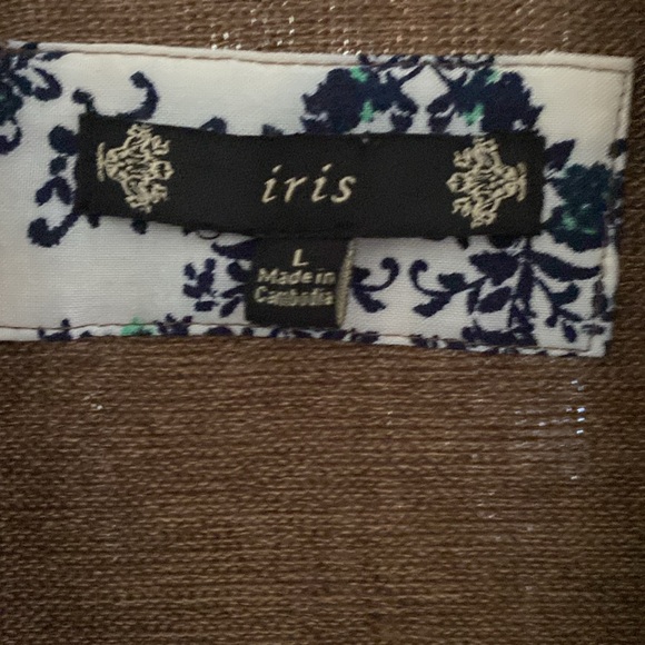 Iris brown lite wear shawl $ 7 size L - Picture 2 of 5